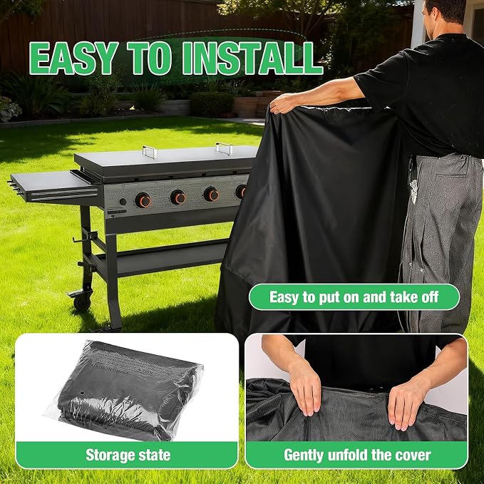 Grill Cover for Blackstone Bronco 44" Omnivore Propane Griddle | 75 inch Waterproof Outdoor Grill Cover 5-Burner Barbecue Cover (Cover Only) - 75" L x 25" W x 33" H inch