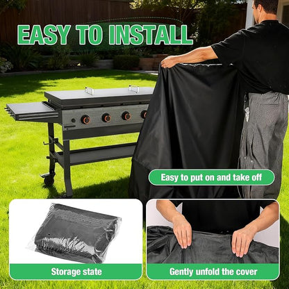 Grill Cover for Blackstone Bronco 44" Omnivore Propane Griddle | 75 inch Waterproof Outdoor Grill Cover 5-Burner Barbecue Cover (Cover Only) - 75" L x 25" W x 33" H inch
