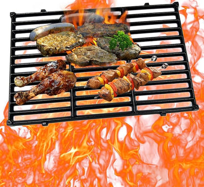 DC130 17.5" 7638 2pk Cast Iron Cooking Grill Grates Replacement for Weber Spirit 300, 310, 320 Series, Spirit 700, Genesis Silver B/C, Genesis Gold B/C, Genesis Platinum B/C Gas Grills