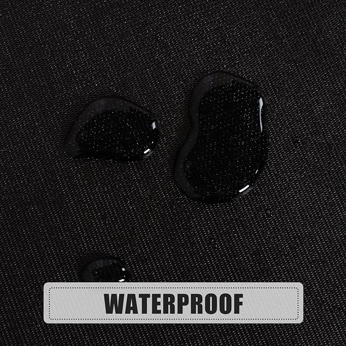 sancua 100% Waterproof Vinyl Tablecloth Table Cloth 60 Inch Round, Black | Oil Spill Proof, PVC Material, Wipe Clean Table Cover for Dining Tables, Buffet Parties and Camping
