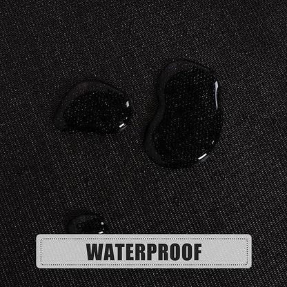 sancua 100% Waterproof Vinyl Tablecloth Table Cloth 60 Inch Round, Black | Oil Spill Proof, PVC Material, Wipe Clean Table Cover for Dining Tables, Buffet Parties and Camping