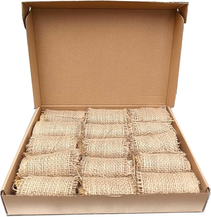 AukBeeFun Jute Burlap Rolls Smoker Fuel,2 Pound Bee Smoker Fuel for Beekeeping,Easy to Light Produce a Clean and Cool Smoke Burn for A Long Time