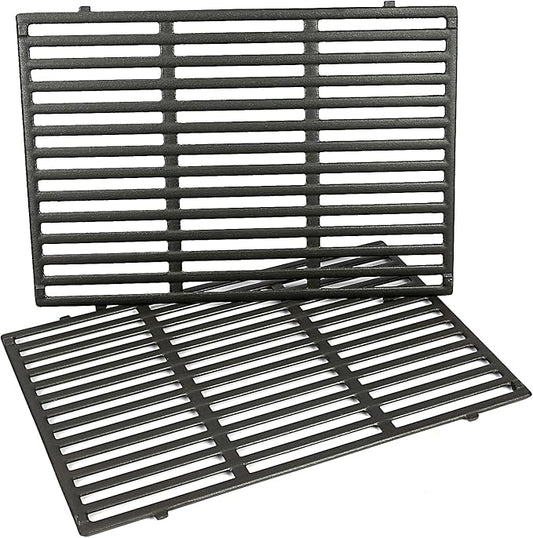 Uniflasy Grill Grate for Weber Genesis II Grill Grates, Cast Iron Replacement Grates for Genesis II 300 Series & Genesis II LX 300 (2017+), 2PCS 18.75" x 13.25", Replaces 66095/66802/66805