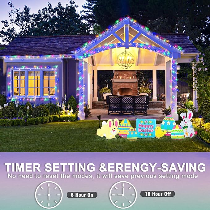 Christmas Lights Outdoor Waterproof Colorful String Lights Indoor 8 Modes Clear Wire 66ft 200 LED, Twinkle Fairy Lights Plug in for Bedroom Wedding Party Decorations, Pastel Multicolor