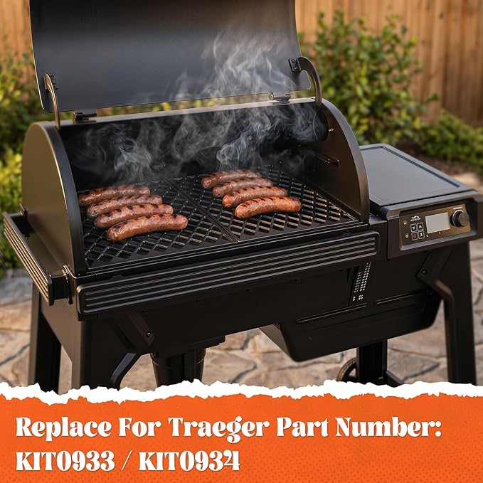 Cooking Grates for Traeger Woodridge Cast Iron Grill Grid TFB86MLH Accessories BBQ Replacement Parts Wood Pellet Smoker KIT0934