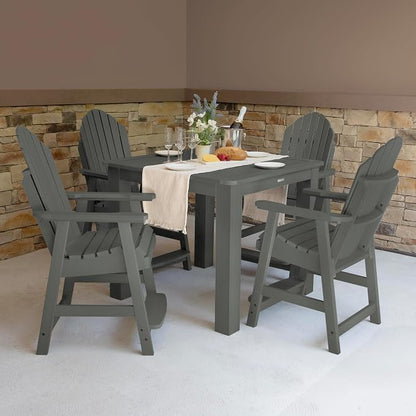 highwood 5 Piece Hamilton Square Counter Height Dining Set, Coastal Teak