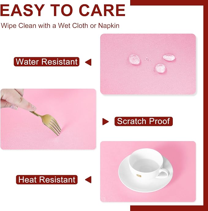 DWCN Pink Tablecloth Rectangle - Waterproof Stain and Wrinkle Resistant Washable Table Cloth, Decorative Fabric Table Cover for Kitchen Dining Room Party and Outdoor Use, 54 x 80 Inch