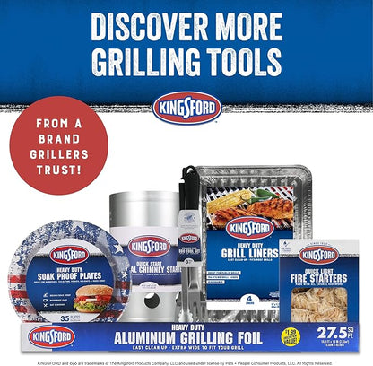 Kingsford Compact Charcoal Chimney Starter for Grills and BBQs, Dimensions 8.1 x 5.7 x 10 Inch, Quick-Light, Heat Shield, Stay-Cool Handle, Durable Zinc Steel, No Assembly
