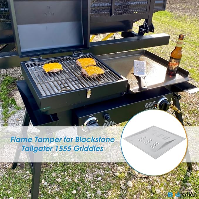 Flame Tamper Grill Parts for Blackstone Tailgater 1555, RP 90407 Heat Shield for Blackstone 1555 Tailgater Grill Box