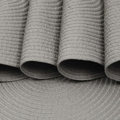 SHACOS Round Braided Placemats Set of 8 Washable Fabric Heat Resistant 15 inch Grey Round Table Mats for Dining Tables (Gray, 8)