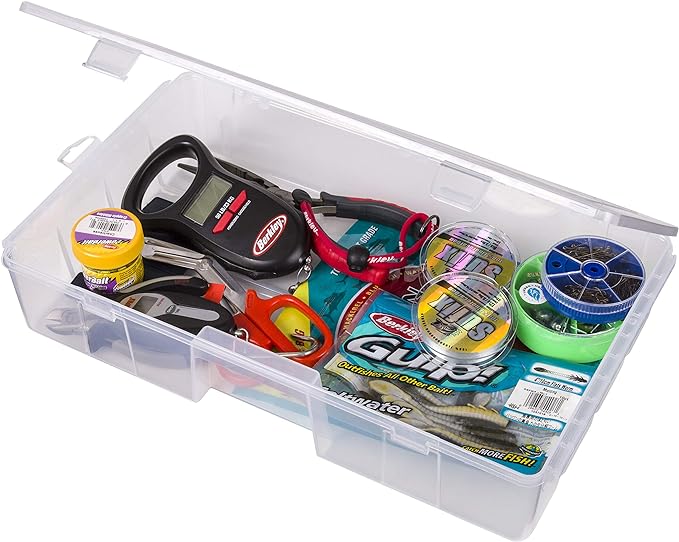 Flambeau Outdoors 7000R Tuff Tainer Double Deep Bulk Core Zerust Tab, Clear | Oversized open double deep box for bulky gear, includes Zerust anti-rust tab. Translucent, 16.5 x 9.75 x 3.25in