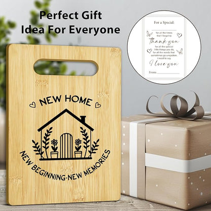 House Warming Gifts for Woman Men, New Home Bamboo Cutting Board for Kitchen, Charcuterie Board, New House Gifts for Couple Neighbor Family Friends -15