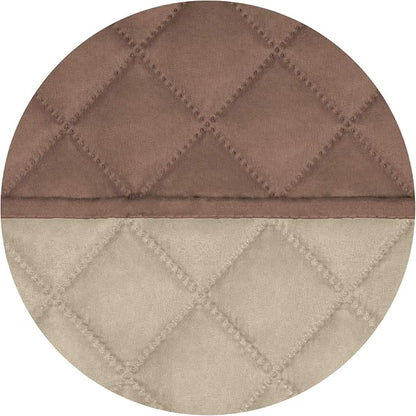 PureFit Reversible Quilted Sofa Cover, Water Resistant Medium Slipcover Furniture Protector, Washable Couch Cover with Non Slip Foam and Elastic Straps for Kids, Dogs, Pets (Loveseat, Brown/Beige) | Brown/Beige, Water Resistant Couch Protector, Washabl...