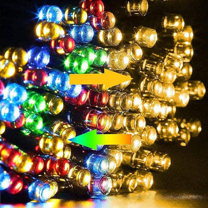 Dazzle Bright 100FT 300 LED Color Changing Christmas Lights, 2 in 1 Warm White & Multi Waterproof Christmas String Lights with Remote 11 Functions Christmas Decorations for Indoor Outdoor