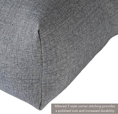 Greendale Home Fashions Outdoor 44x22-inch High Back Chair Cushions (Set of 2), Cement