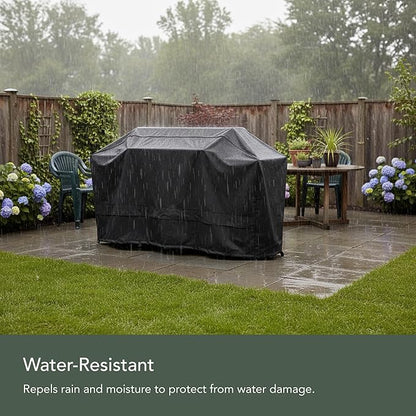 Covermates Island Grill Cover - Rip-Resistant Water-Resistant All-Weather Outdoor BBQ Cover with Mesh Vents, Heavy-Duty 600D Polyester Protection for Large Island Grills, 86 Inch, Ripstop Black