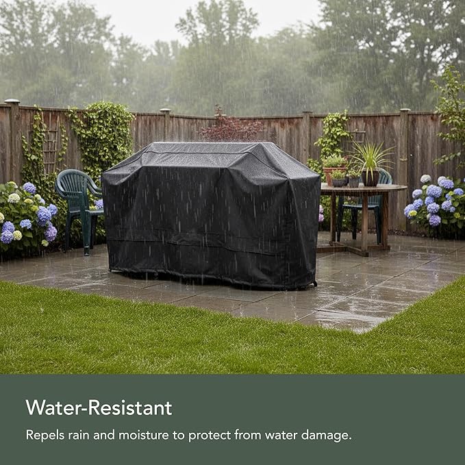 Covermates Island Grill Cover - Rip-Resistant Water-Resistant All-Weather Outdoor BBQ Cover with Mesh Vents, Heavy-Duty 600D Polyester Protection for Large Island Grills, 98 Inch, Ripstop Black