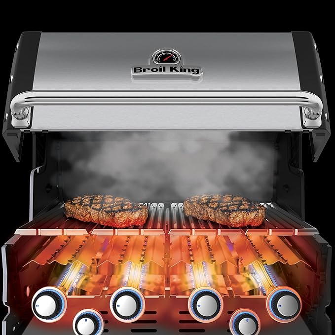 Broil King 865254 Crown 420, Liquid Propane (LP), Black