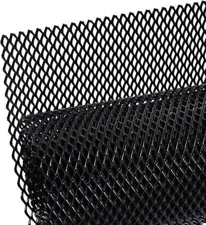 AggAuto Universal 40"x13" Car Grill Mesh 6x12mm Rhombic Hole Black | Aluminum Alloy Automotive Grille Insert Bumper, One of the Most Multifunctional Shape Grids 100x33cm