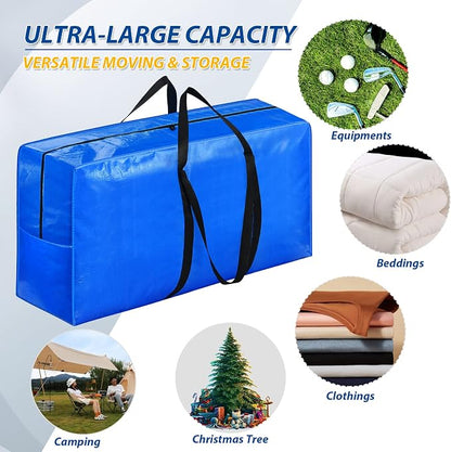 Extra Large Storage Bags, 168 Gallon XXL Jumbo Large Moving Bags Heavy Duty | 1 PACK Clothes Storage Totes Bins Moving Boxes Supplies, Foldable Travel Duffle Bag, Christmas Tree Bag, 65x30x20 inch