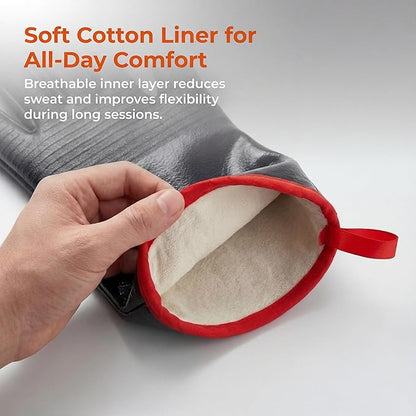 932F Light Heat Resistant BBQ Gloves, 14-Inch Waterproof Neoprene Grill Gloves, Oil & Slip Resistant with Cotton Lining, for Oven, Smoker, Fire Pit, Rotisserie and BBQ Cooking
