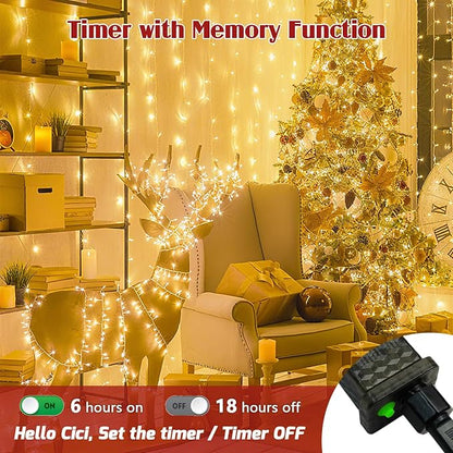 2026 New Voice Control Connectable 88FT 240LED String Lights Indoor Outdoor Clear Wire Twinkle Fairy Light Plug in with Timer for Bedroom Classroom Wedding Tree Patio Decor