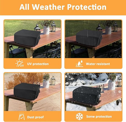 Grill Cover for Traeger Ranger & Scout Series BAC475, Waterproof Portable Griddle Cover for Blackstone 17" Griddle Series, 600D Portable Full-Length Grill Cover for Ranger Wood Pellet Grill