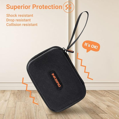 Inkbird Thermometer Carrying Case for IBT-4XS,IBT-4XC,IBBQ-4T,Hard EVA Protective Case for ThermoPro/Soraken/Weber Thermometer,Small Electronics Organizer for Anker/RAVPower Power Bank,6.7*4.7*3 Inch