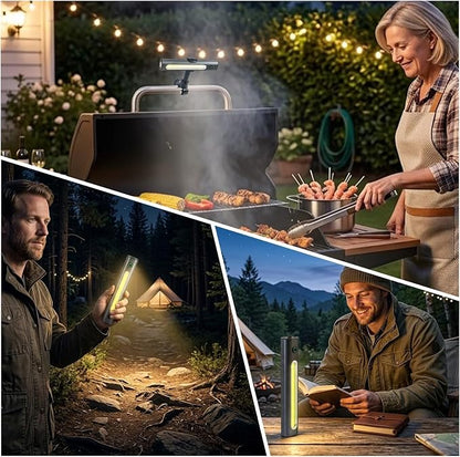 Barbecue Grill Light for Outdoor, Rechargeable 360° Rotatable Waterproof LED Light with Ultra-Bright COB LED, Magnetic Base, Grill Accessories, Smoker BBQ Grilling Gift for Men Dad Him