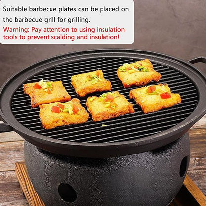 Yakitori Grill, Aluminium Alloy Small and Lightweight BBQ Stove, Japanese Portable Charcoal Barbecue Yakiniku for Household or Outdoor, Teapot Warmer, Tea Stove with Trivet and Stainless Steel Mesh