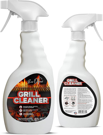 Evo Dyne Grill Cleaner Spray 32 oz Heavy-Duty BBQ Degreaser | Grill Cleaner - Cuts Grease with Less Scrubbing - BBQ Cleaner - Food-Safe - 32 oz Spray