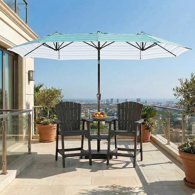 15FT Large Patio Umbrella with Base Included