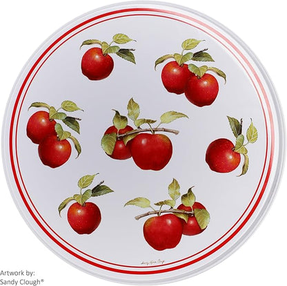 Reston Lloyd, Burner Covers For Electric Stovetop, Decorative Lightweight Tin Covers, Set of 4 (2-8 inch & 2-10 inch), Conceals Messy Drip Pans, Harvest Apple