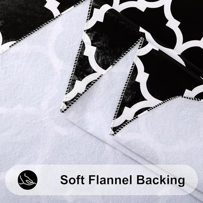 Smiry Square Table Cloth, Waterproof Vinyl Tablecloth with Flannel Backing for Square Tables, Wipeable Spillproof Plastic Tablecloths for Dining, Camping, Indoor and Outdoor (54"x54", Black)