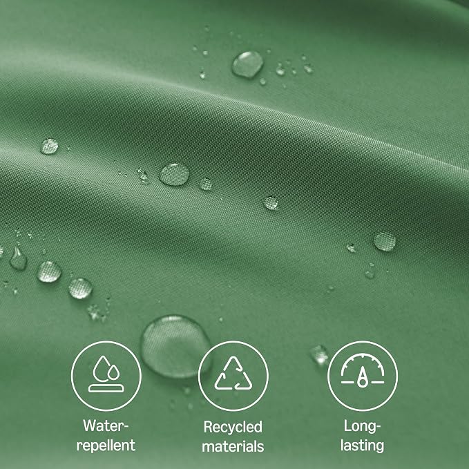 Amazon Basics Thin Rectangle Tablecloths, Water-Resistant Textured Fabric, Wrinkle Resistant, Washable Decorative Table Cover for Dining, Parties, 52" x 70", Green, Pack of 2