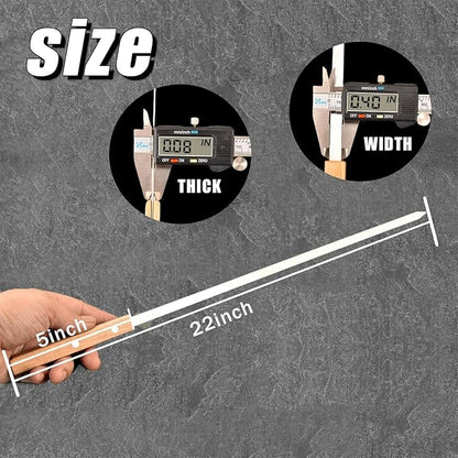 22-Inch Long Flat BBQ Skewers, HONSHEN 3/8 Inch Heavy Duty Stainless Steel Wide Blade with hardwood Handle barbecue skewers for Grilling Meat,Chicken,Beef-Set of 12 (22Inch Flat BBQ Skewers 12p)