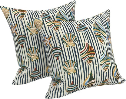 LVTXIII Outdoor Pillow Covers 20x20 Inch, 2 Pack Large Square Throw Pillow Cases, Fade-Resistant Cushion Covers for Patio Furniture Sofa, Garden Porch, Cabana Shells