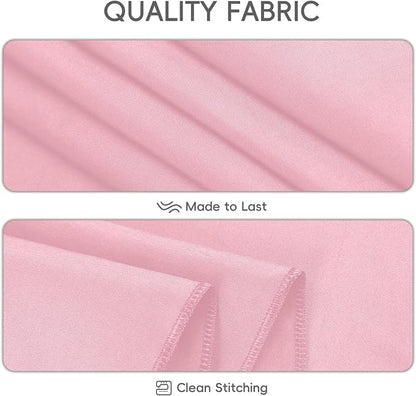 8 Pack Pink Round Tablecloth 120 Inch | For 4Ft-7Ft Round Table, Wrinkle Resistant Table Cloth, Washable Polyester Fabric, For Wedding Party Banquet Buffet Camping