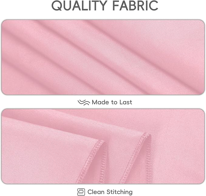8 Pack Pink Round Tablecloth 90 Inch | For 3Ft-5Ft Round Table, Wrinkle Resistant Table Cloth, Washable Polyester Fabric, For Wedding Party Banquet Buffet Camping
