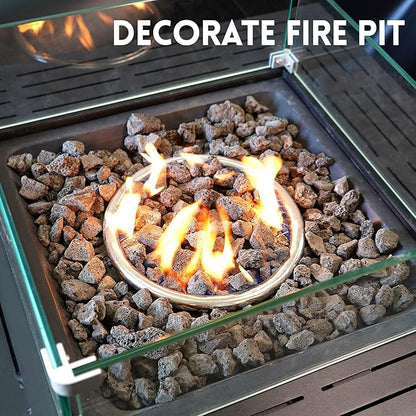 GasSaf 10 Pounds Black Lava Rocks for Fire Pit, Fireplace, Gas Fire Tables, Gas Log Set, Decorative Landscaping Rocks for Indoor and Outdoor (0.8-1.2 Inch)