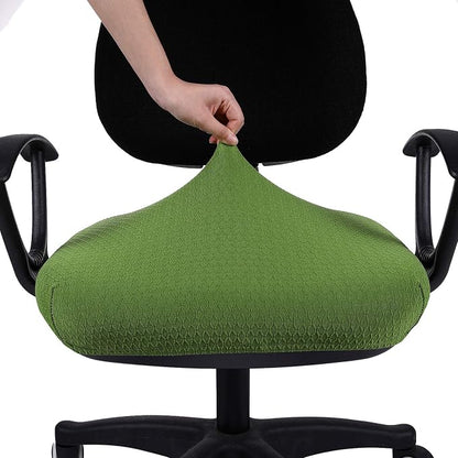 Smiry Office Computer Chair Seat Covers for Desk, Anti-dust Protector | Stretch Jacquard Removable Washable Desk Chair Seat Cushion Protectors, Olive Green