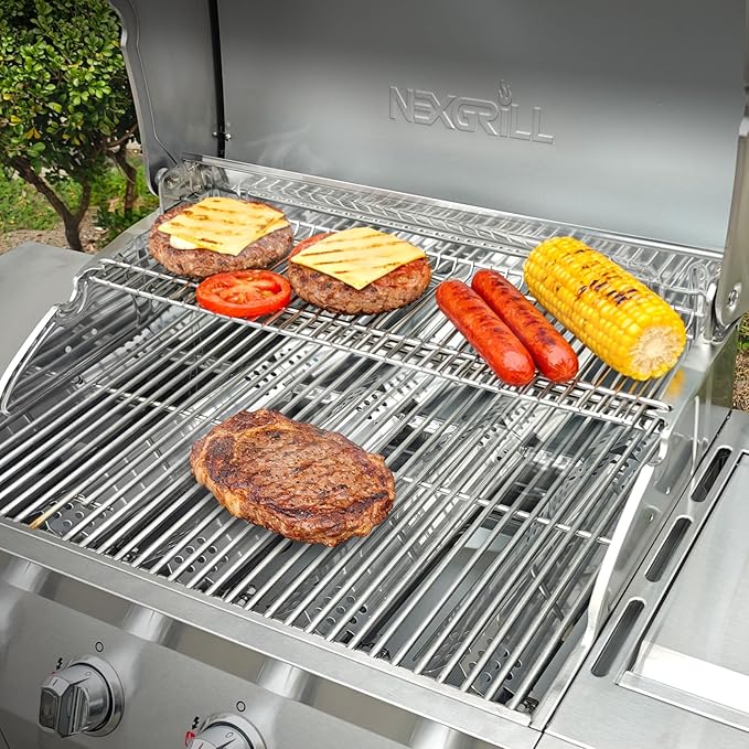 Utheer Warming Rack Replacement for Nexgrill 720-0888S 6 Burner Gas Grill, 25.7" x 7.2" Stainless Steel Top Warming Rack Replacement for Nexgrill 6 Burner Grill