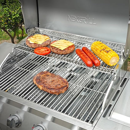 Utheer Warming Rack Replacement for Nexgrill 720-0888S 6 Burner Gas Grill, 25.7" x 7.2" Stainless Steel Top Warming Rack Replacement for Nexgrill 6 Burner Grill