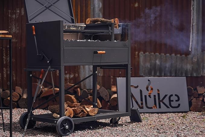 Ñuke Delta Gaucho Firebox Grill- Authentic Argentine Outdoor Cooking Wood or Charcoal