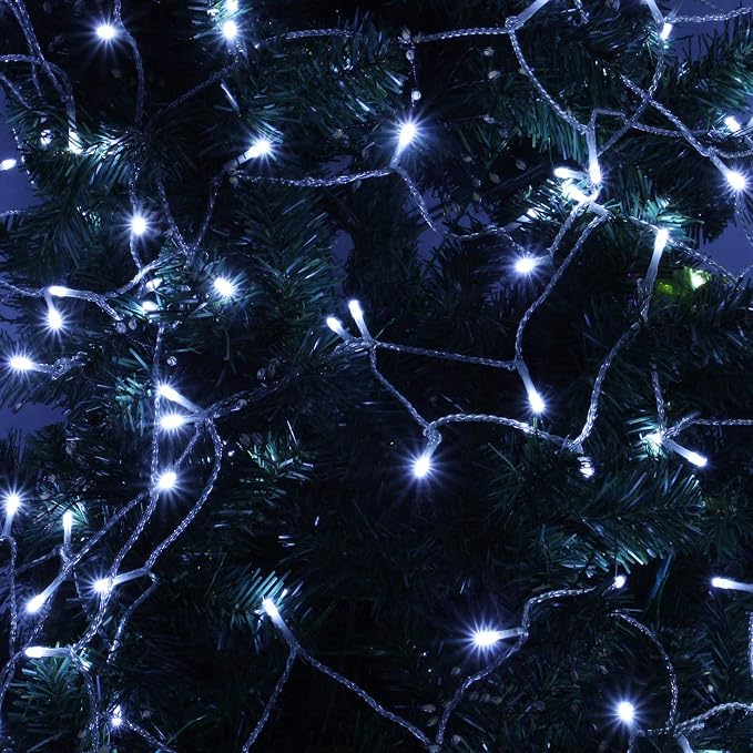 800 LED String Lights, 272FT Super-Long Christmas Lights Outdoor Indoor | Cool White, 13 Modes, Timer, Clear Wire Waterproof Twinkle Fairy Lights Plug in for Bedroom Classroom Patio Xmas Tree Decor