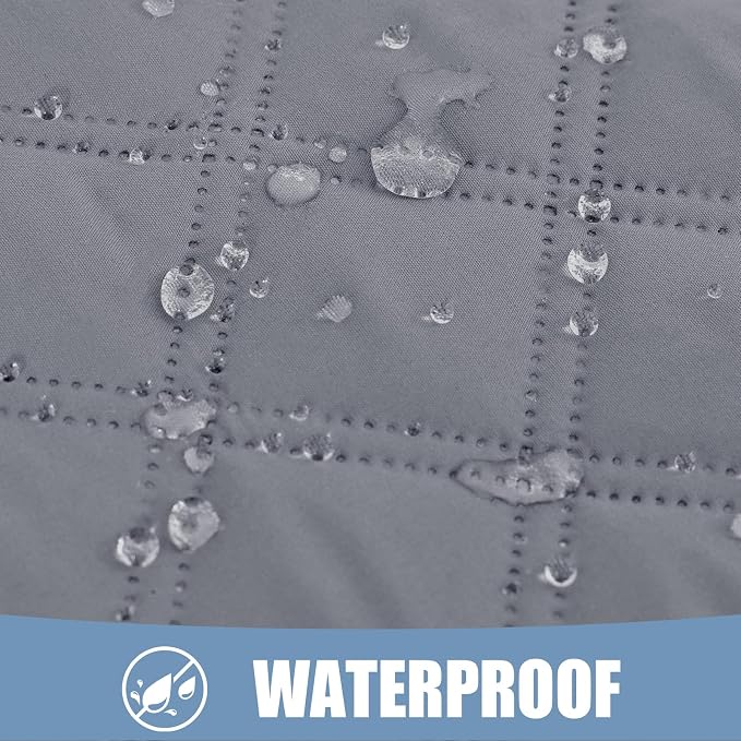 Smiry Waterproof Reversible Pet Couch Covers for Dogs | Pet Friendly, Soft Fabric, Washable Sofa Furniture Protector for Dogs Cat Kids, Checkered (30"x80", Grey/Dark Grey)