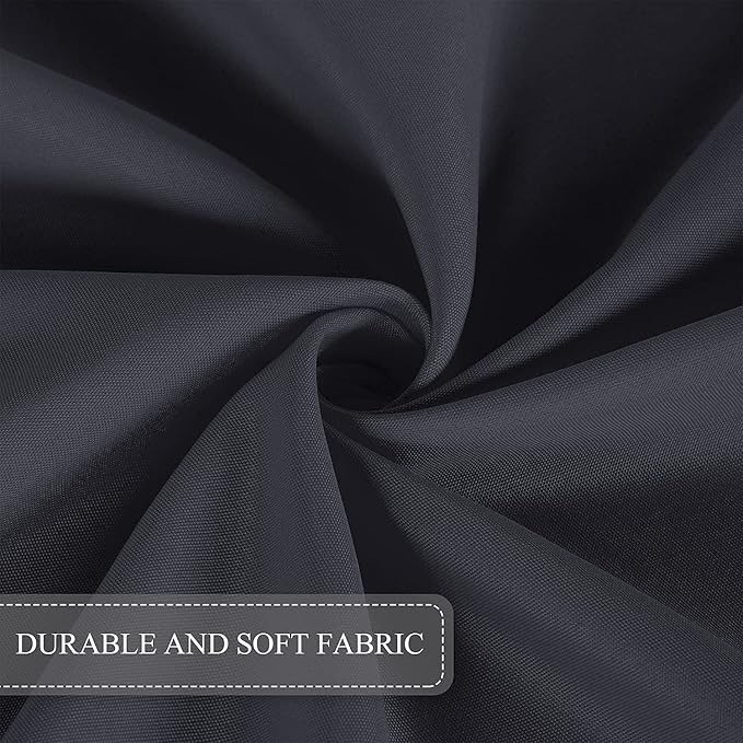 SARAFLORA Outdoor and Indoor Tablecloth -60 inch Round Grey Wrinkle Free Washable Waterproof Table Cloth with Umbrella Hole and Zipper Round Table Cover for Spring/Summer/Patio/Picnic/BBQS/Party