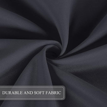 SARAFLORA Outdoor and Indoor Tablecloth -60 inch Round Grey Wrinkle Free Washable Waterproof Table Cloth with Umbrella Hole and Zipper Round Table Cover for Spring/Summer/Patio/Picnic/BBQS/Party