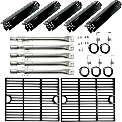 Kit DG282 Replacement for Home Depot Nexgrill 720-0830H, 5 Burner 720-0888 720-0888N 720-0888S Gas Grill, 5PK Grill Burner, Heat Plate, igniters, Cooking Grates Parts 13.25 x 17" each