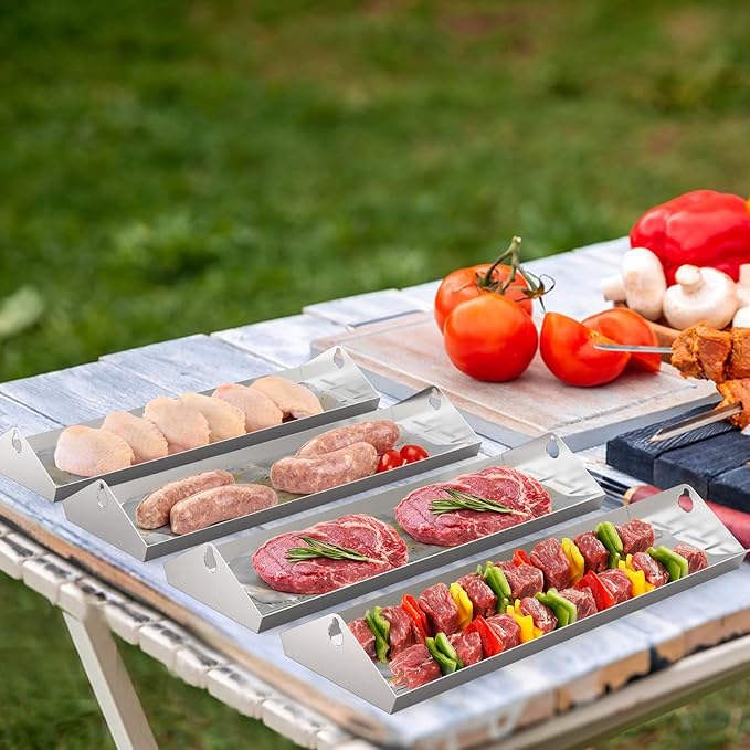 onlyfire Stainless Steel BBQ Rotating Tray Rotisserie Basket for Most Grills, Fits for 3/8" & 5/16" Square, 1/2" & 3/8" Hexagon Spit Rods